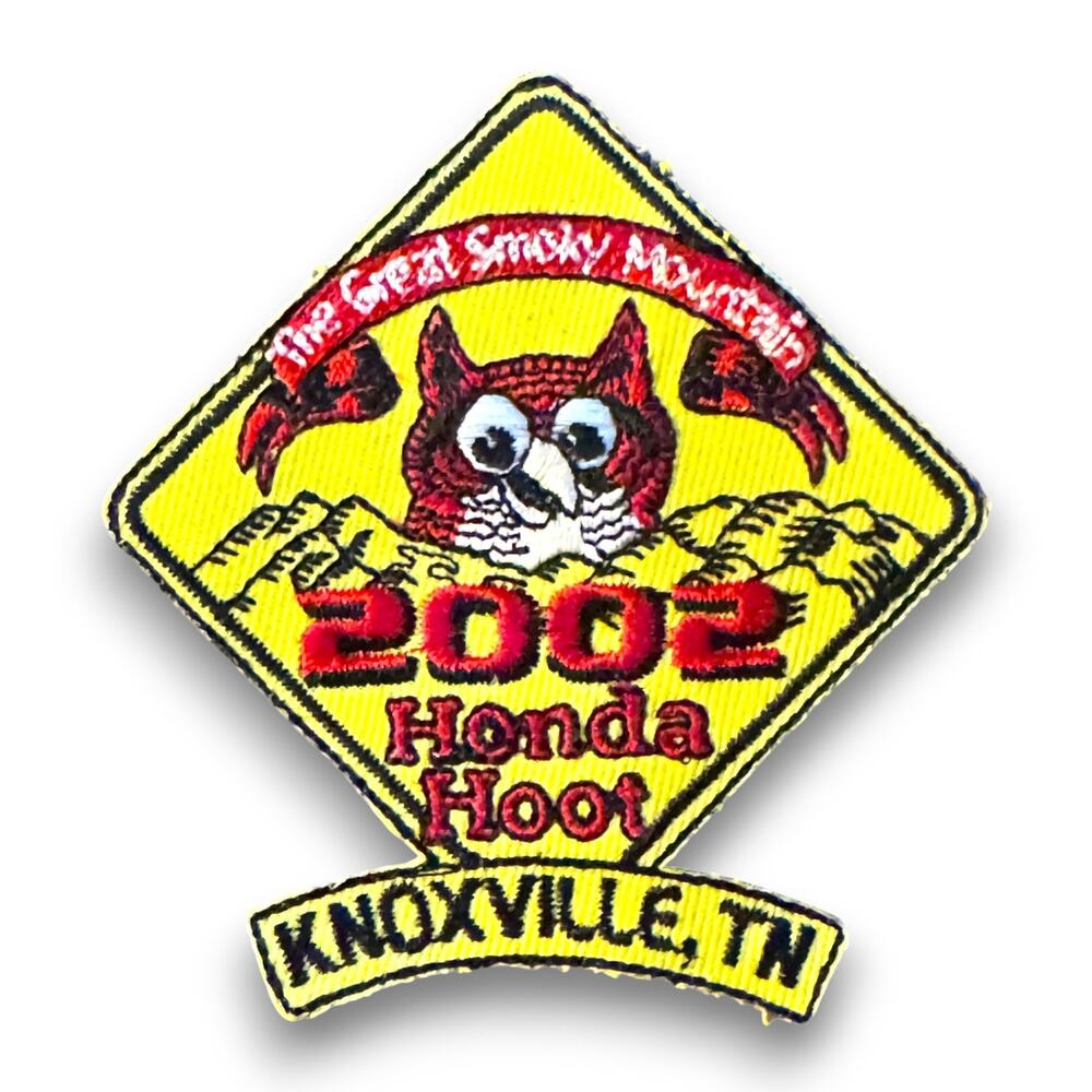 Vintage 2002 Honda Hoot Great Smoky Mountains Knoxville Tennessee Patch
